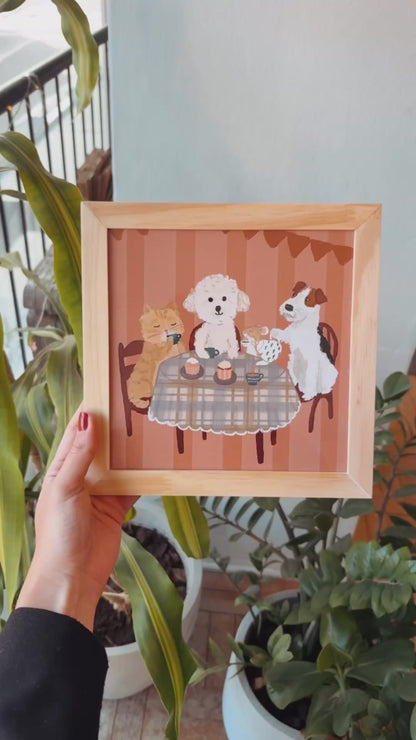 Quadro com moldura Pinus | Hora do Chá