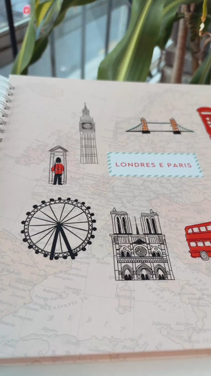 Scrapbook - Álbum de Fotos Londres e Paris