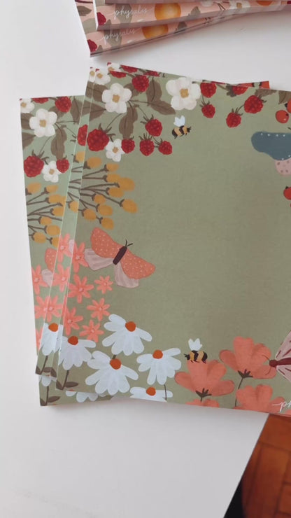 Bloco Papel de Carta | Jardim das Borboletas