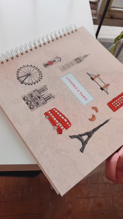 Scrapbook - Álbum de Fotos Londres e Paris
