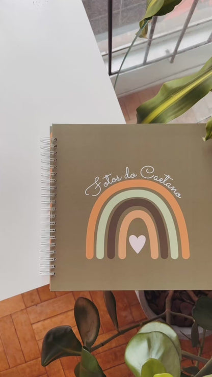 Scrapbook - Álbum de Fotos Arco-Íris Verde