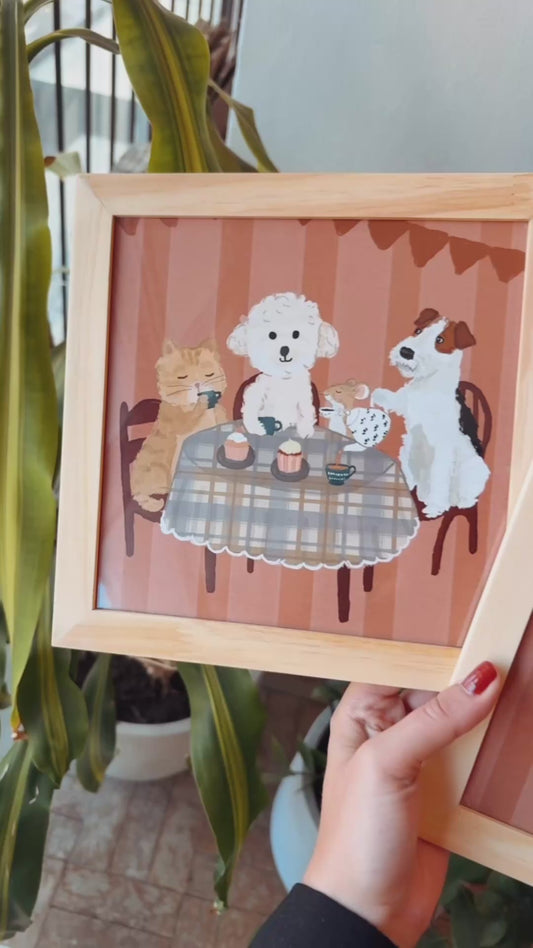 Quadro com moldura Pinus | Hora do Chá