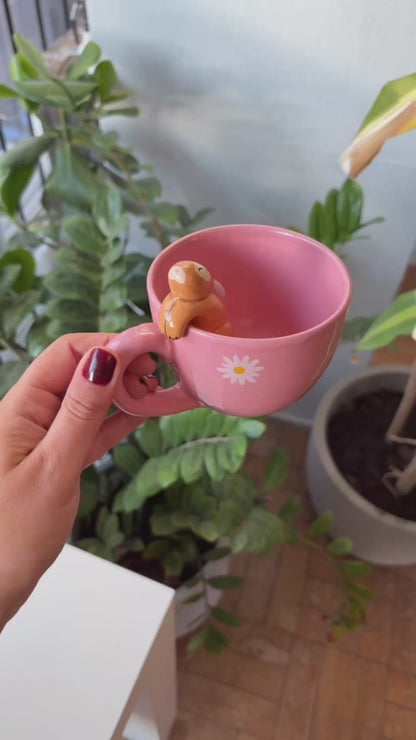 Caneca de Porcelana Coelho Rosa