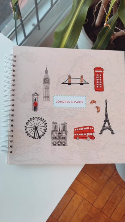 Scrapbook - Álbum de Fotos Londres e Paris