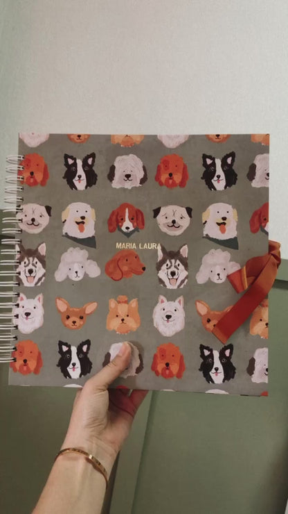 Scrapbook - Álbum de Fotos Carinhas de Cachorro