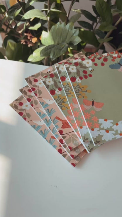 Kit Papéis de Carta | 02 blocos: 1 borboleta + 1 pássaro