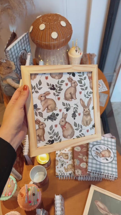 Quadro com moldura Pinus | Coelhos Silvestres