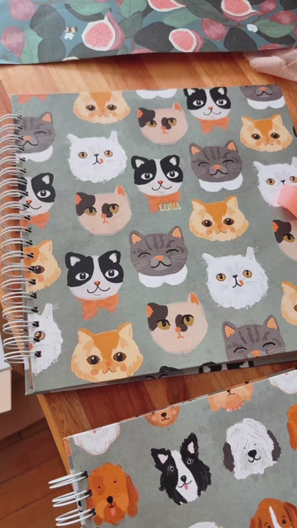 Scrapbook - Álbum de Fotos Carinhas de Gato