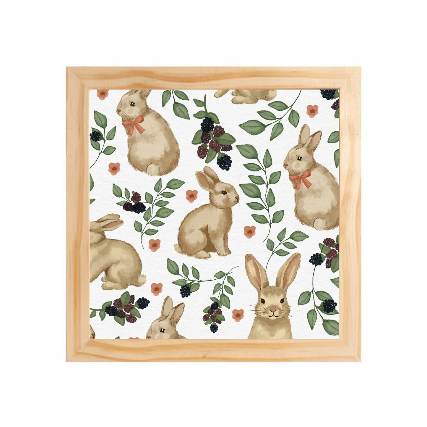 Quadro com moldura Pinus | Coelhos Silvestres