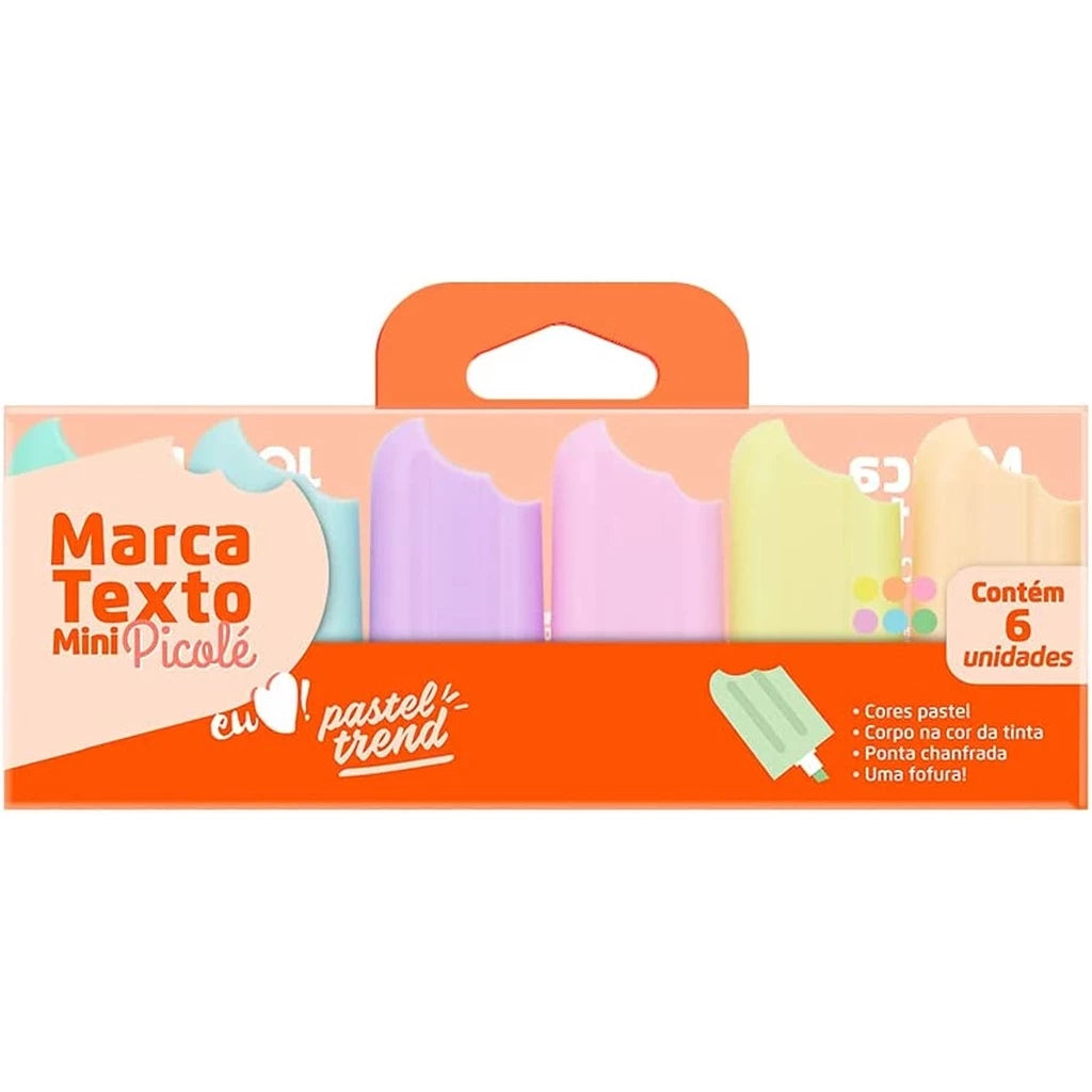 Conjunto 6 marca textos | Picolé