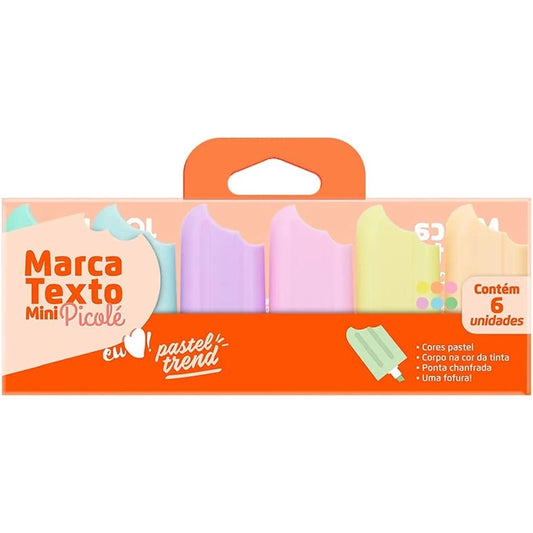 Conjunto 6 marca textos | Picolé