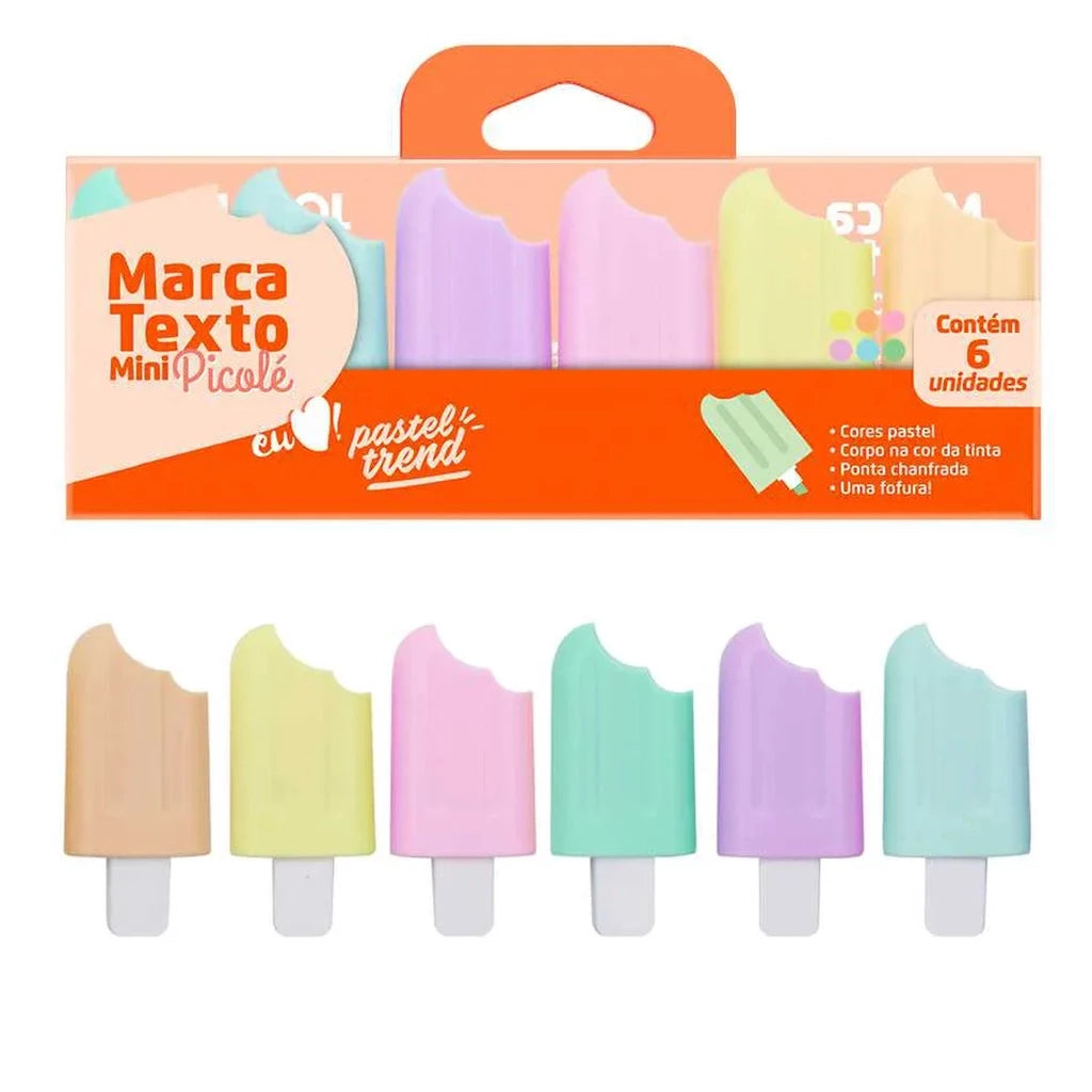 Conjunto 6 marca textos | Picolé