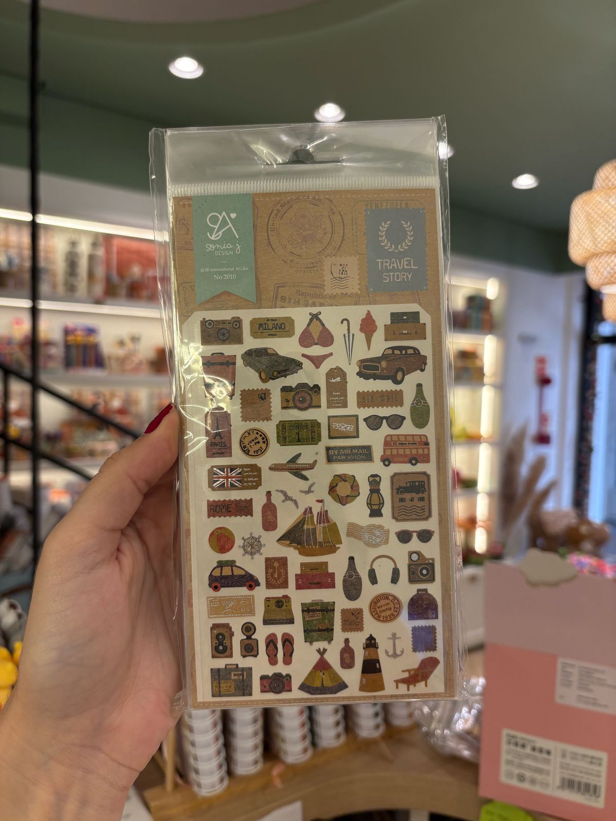 Cartela de Adesivos SONIA stickers | Travel Story