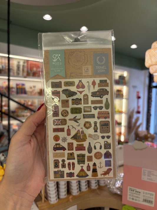 Cartela de Adesivos SONIA stickers | Travel Story