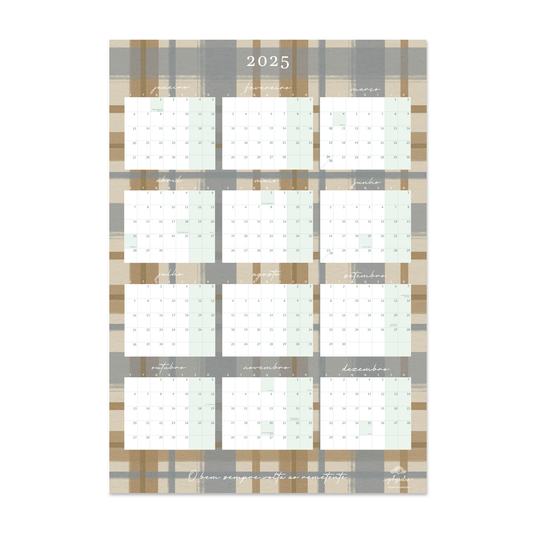 Calendário de Parede | Xadrez