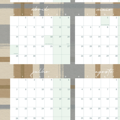 Calendário de Parede | Xadrez
